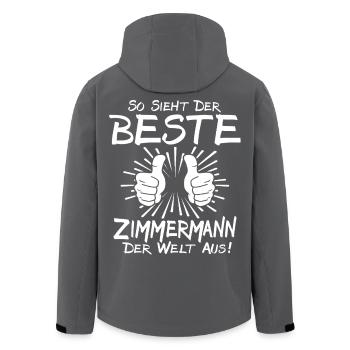 Meilleur charpentier - Veste softshell homme en polyester recyclé Stanley/Stella - noir - Dos - AI Model Male 185 light (185cm)