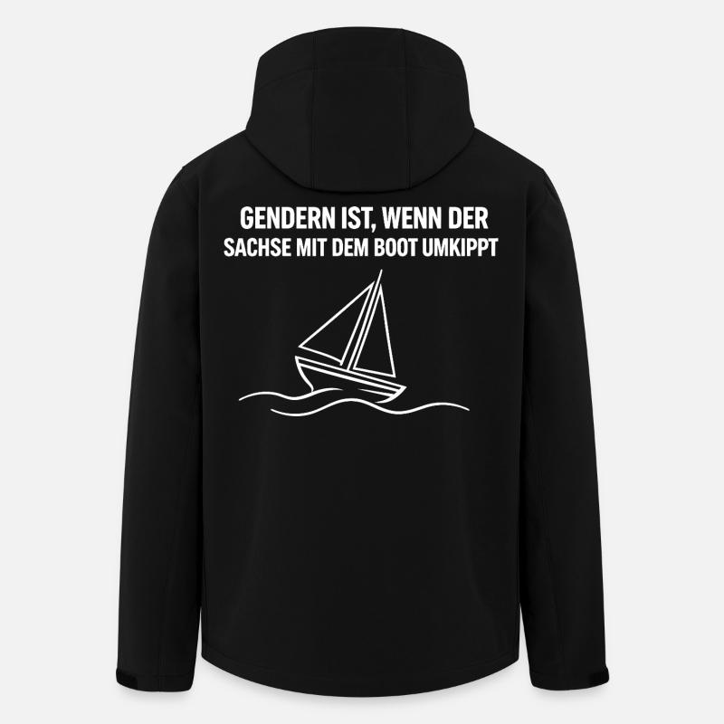 Gendern Sachse Boot - Recycelte Männer Softshell-Jacke von Stanley/Stella - Schwarz