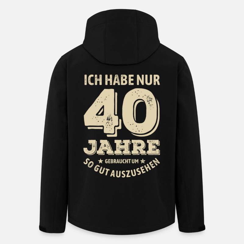 40 Jahre - gut aussehen | Geburtstag Geschenk - Recycelte Männer Softshell-Jacke von Stanley/Stella - Schwarz