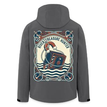  Magnetfischen Fluss Schatzsucher - Recycelte Männer Softshell-Jacke von Stanley/Stella - Schwarz - Hinten - AI Model Male 185 light (185cm)
