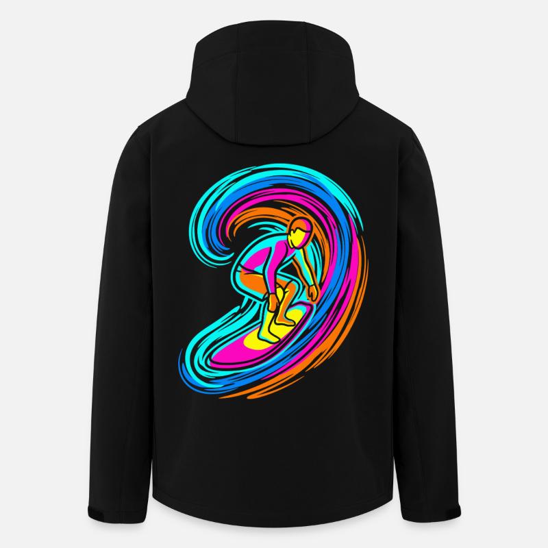SURFER WAVE - Men’s Recycled Softshell Jacket by Stanley/Stella - black