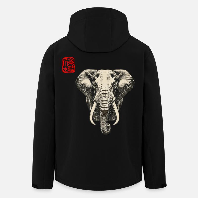 Elefant Asiatisch - Recycelte Männer Softshell-Jacke Discoverer von Stanley/Stella - Schwarz