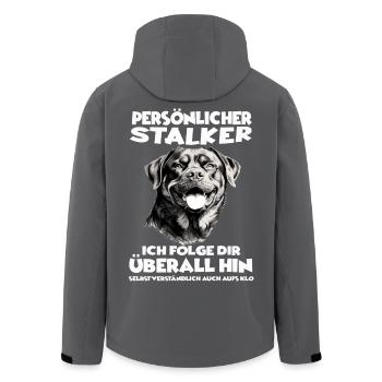 Rottweiler T Propriétaire de chien Vêtements pour chiens Rotti Ro - Veste softshell homme en polyester recyclé Stanley/Stella - noir - Dos - AI Model Male 185 light (185cm)
