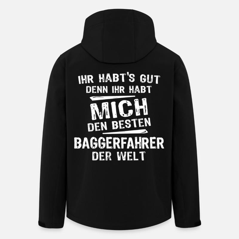 Excavator Operator - Men’s Recycled Softshell Jacket by Stanley/Stella - black