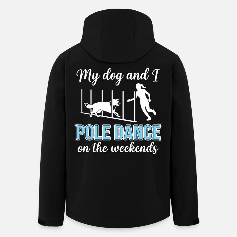 Funny Agility Slalom Saying Pole Dance - Men’s Recycled Softshell Jacket by Stanley/Stella - black