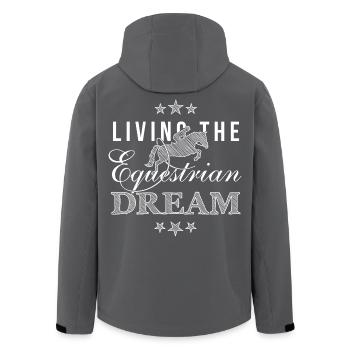 Living the Equestrian Dream - Springreiter Edition - Recycelte Männer Softshell-Jacke von Stanley/Stella - Schwarz - Hinten - AI Model Male 185 light (185cm)