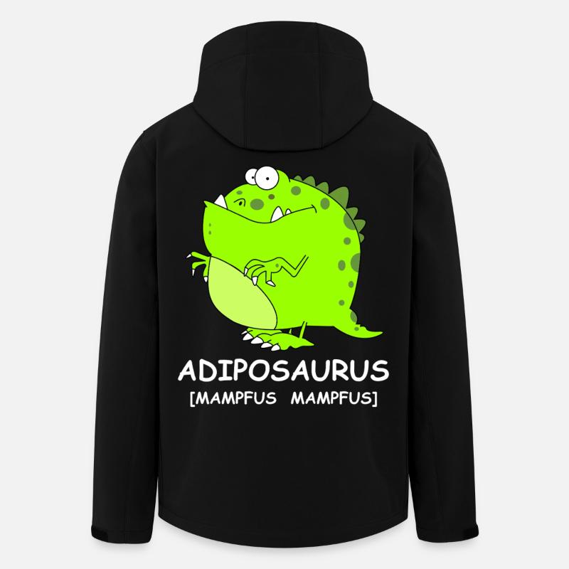 Adiposaursus Dino Comic - Men’s Recycled Softshell Jacket by Stanley/Stella - black