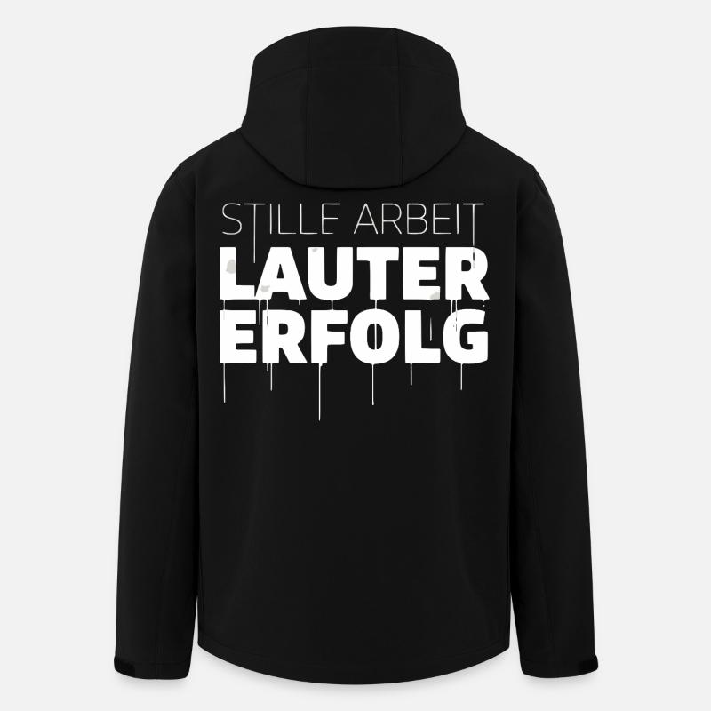 Stille Arbeit, Lauter Erfolg - Recycelte Männer Softshell-Jacke von Stanley/Stella - Schwarz