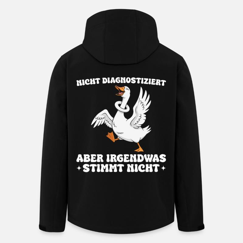Funny goose saying Something's wrong - Men’s Recycled Softshell Jacket by Stanley/Stella - black