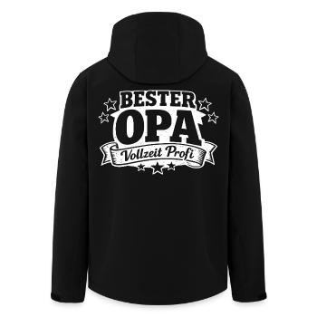 Bester Opa Vollzeit-Profi Shirt - Recycelte Männer Softshell-Jacke von Stanley/Stella - Schwarz - Hinten - AI Model Male 185 light (185cm)