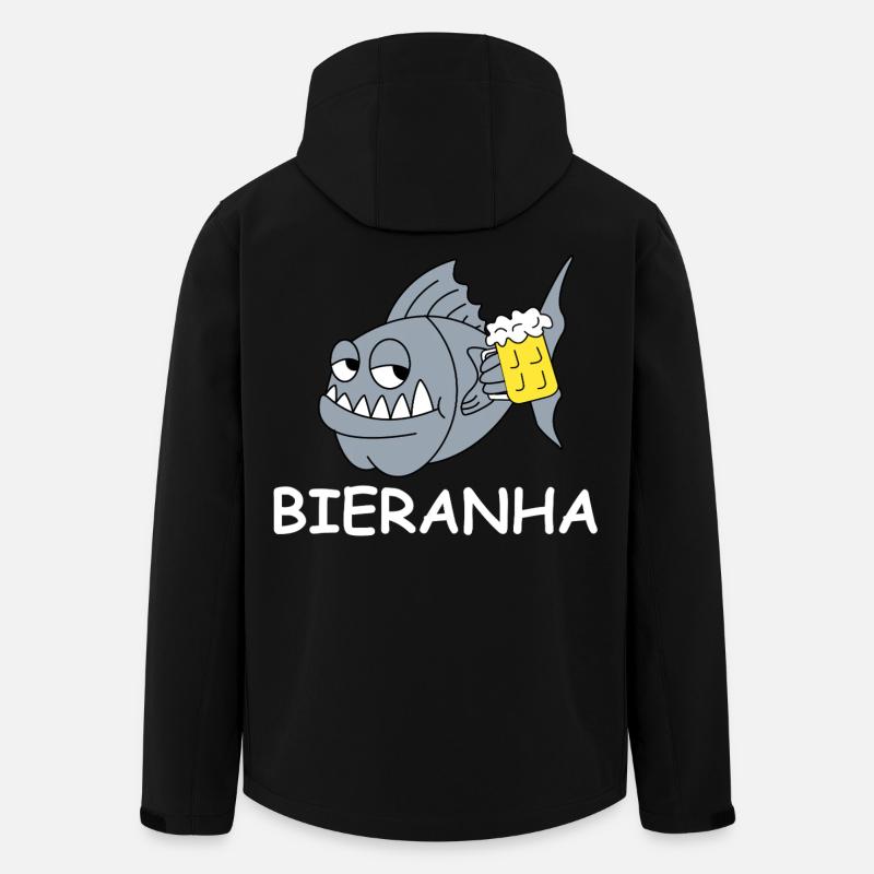 Bierpiranha Comic - Recycelte Männer Softshell-Jacke von Stanley/Stella - Schwarz
