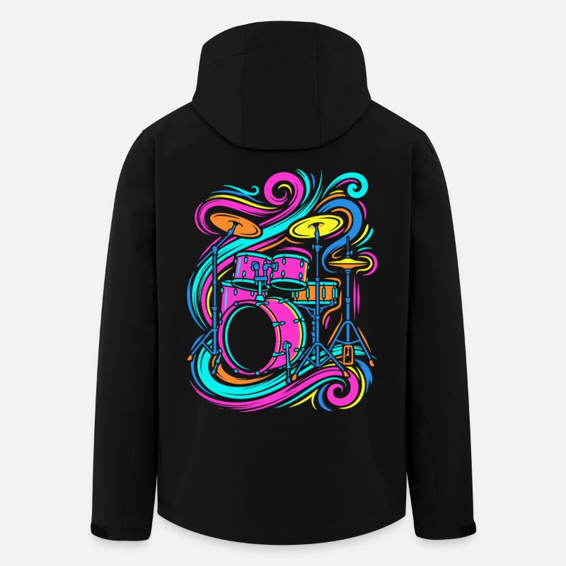 percussion - Veste softshell homme en polyester recyclé Discoverer Stanley/Stella - noir