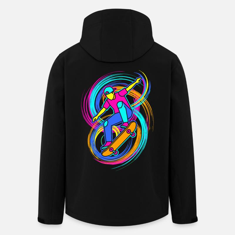 Skateboarders - Men’s Recycled Softshell Jacket Discoverer by Stanley/Stella - black