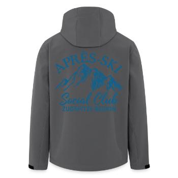 Après Ski Social Club Zugspitze Region Skiing - Men’s Recycled Softshell Jacket by Stanley/Stella - black - Back - AI Model Male 185 light (185cm)