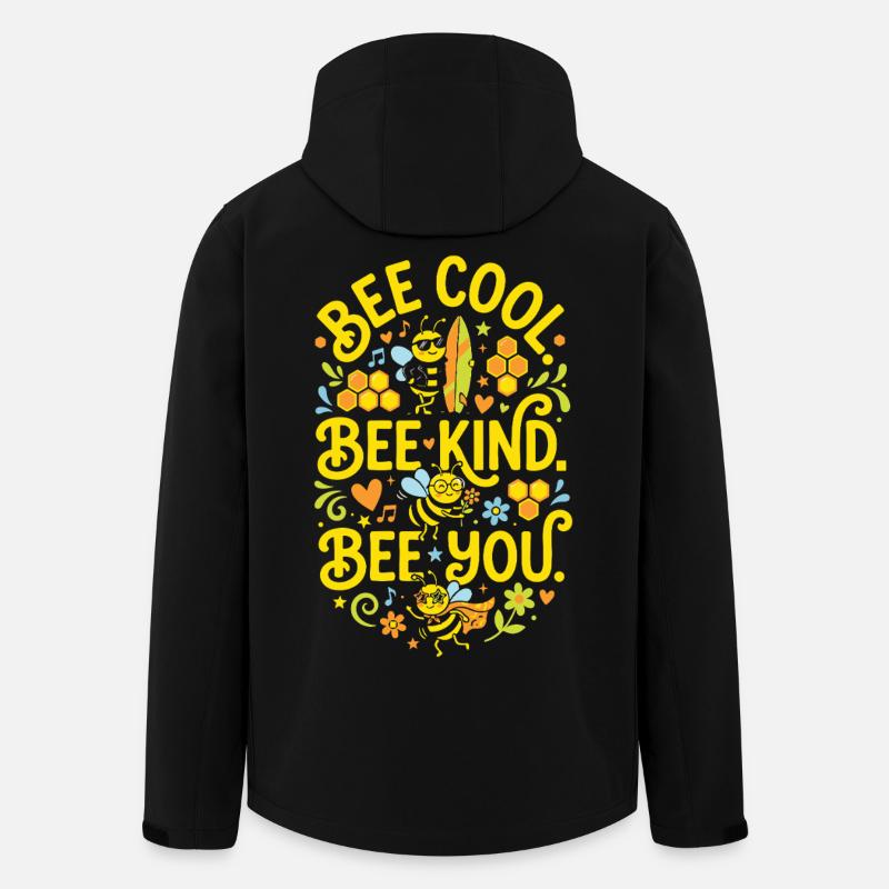 Bi Cool Bi Slags Bi I Bier Design - Stanley/Stella herre softshelljakke i genanvendt polyester - sort
