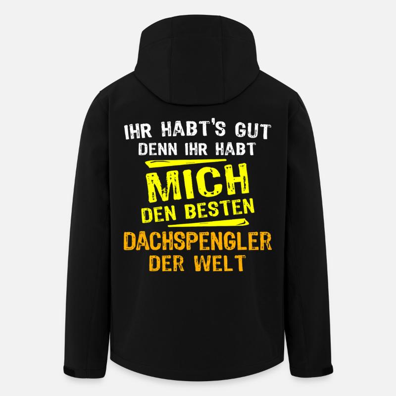 Dachspengler Geschenk - Recycelte Männer Softshell-Jacke von Stanley/Stella - Schwarz