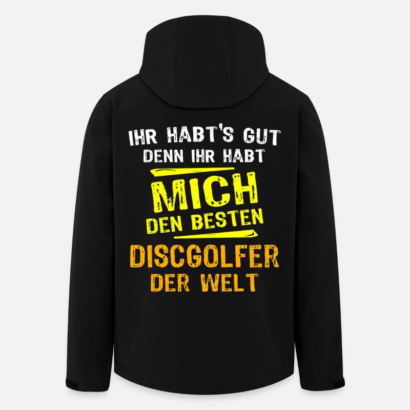 Discgolfer Geschenk - Recycelte Männer Softshell-Jacke von Stanley/Stella - Schwarz