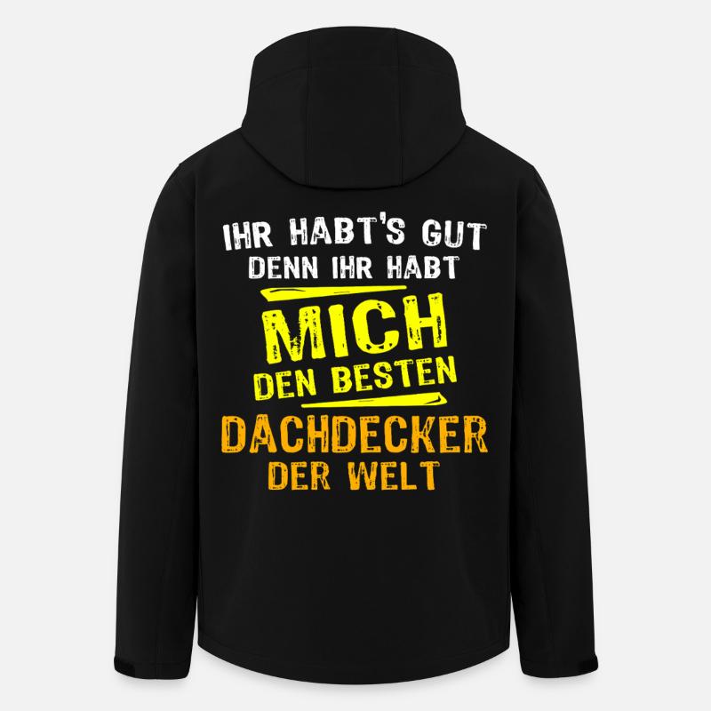 Dachdecker Geschenk - Recycelte Männer Softshell-Jacke von Stanley/Stella - Schwarz