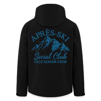 Après Ski Social Club Cold Season Crew Skiing - Men’s Recycled Softshell Jacket by Stanley/Stella - black - Back - AI Model Male 185 light (185cm)