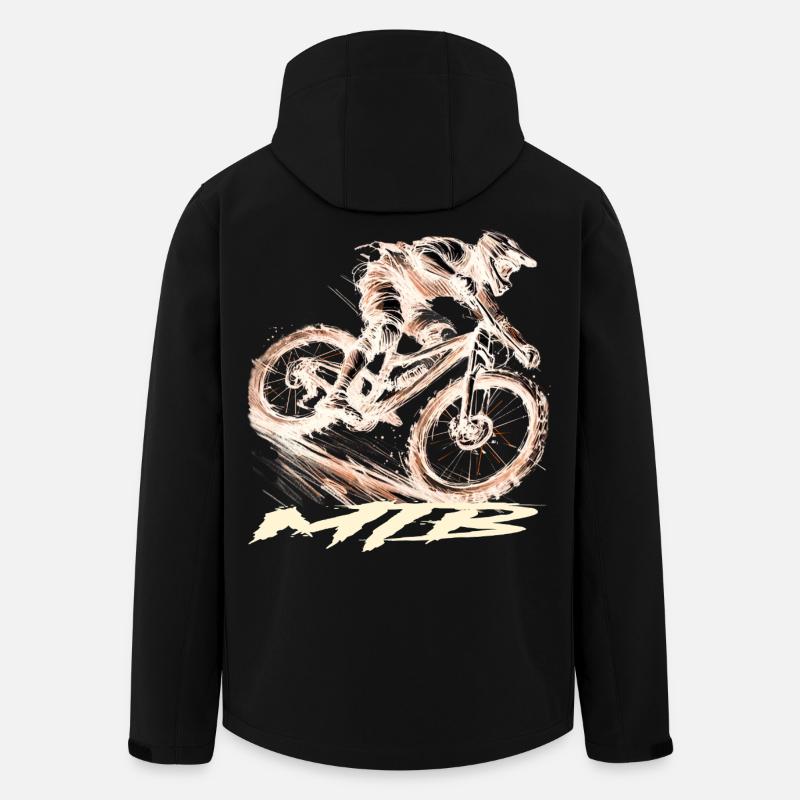 MTB - Recycelte Männer Softshell-Jacke von Stanley/Stella - Schwarz