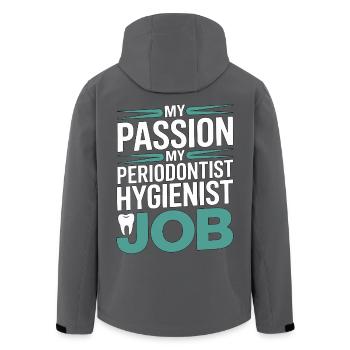 Periodontist My Passion My Gum Health Dentistry - Men’s Recycled Softshell Jacket by Stanley/Stella - black - Back - AI Model Male 185 light (185cm)