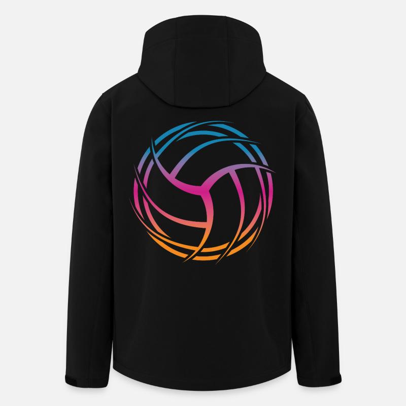 Volleyball Ball - Recycelte Männer Softshell-Jacke von Stanley/Stella - Schwarz