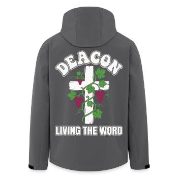 Diacre religieux de l’église Cross Christian - Veste softshell homme en polyester recyclé Stanley/Stella - noir - Dos - AI Model Male 185 light (185cm)