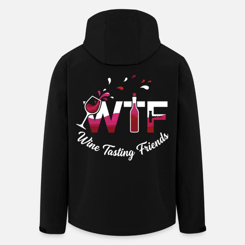 Wine Tasting Friends Grafik - Recycelte Männer Softshell-Jacke von Stanley/Stella - Schwarz