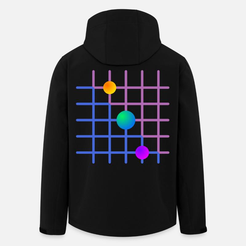 Gradientgitter mit Farbkugeln - Recycelte Männer Softshell-Jacke von Stanley/Stella - Schwarz