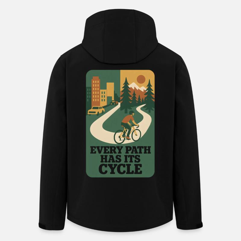 Any Path | Bicycle - Men’s Recycled Softshell Jacket by Stanley/Stella - black