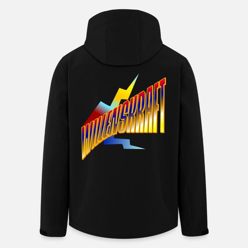 Wullenkraft Neon Retro Logo - Recycelte Männer Softshell-Jacke von Stanley/Stella - Schwarz