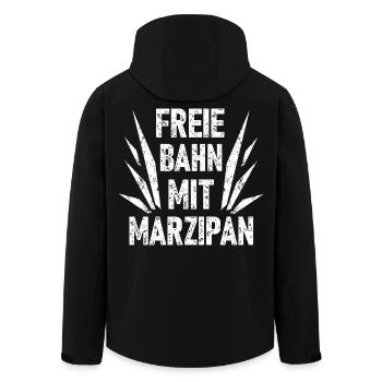 Freie Bahn Mit Marzipan - Recycelte Männer Softshell-Jacke von Stanley/Stella - Schwarz - Hinten - AI Model Male 185 light (185cm)
