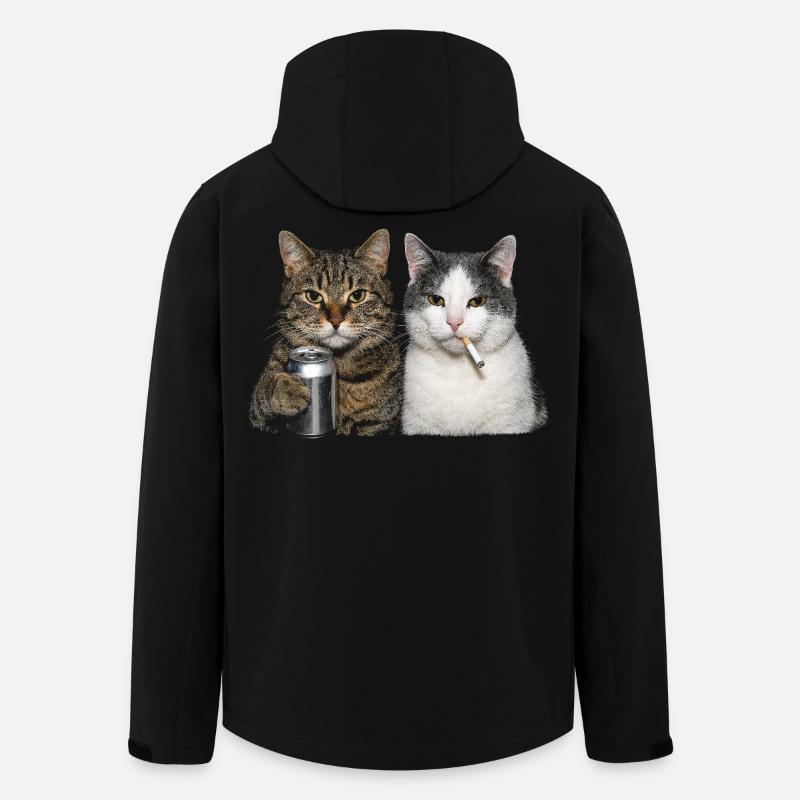 Hardtekk Tekke Chats d’Allemagne de l’Est - Veste softshell homme en polyester recyclé Stanley/Stella - noir
