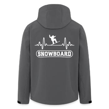 Snowboarden herzschlag Snowboard Snowboarder - Recycelte Männer Softshell-Jacke von Stanley/Stella - Schwarz - Hinten - AI Model Male 185 light (185cm)