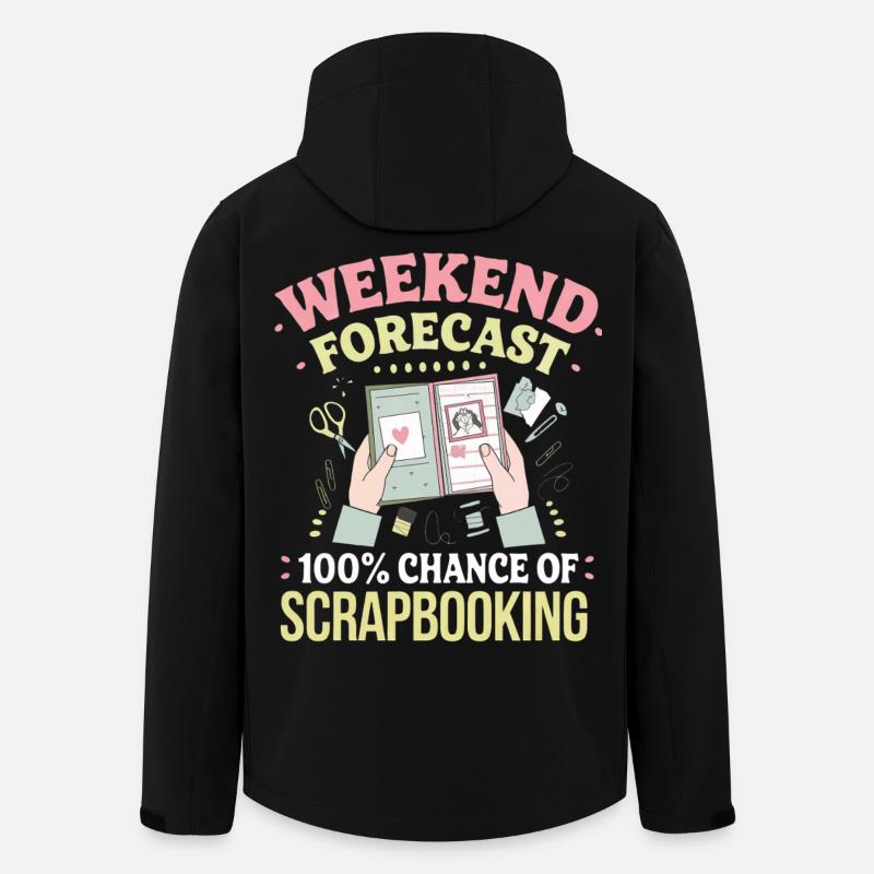Weekend Scrapbooking Forecast - Men’s Recycled Softshell Jacket by Stanley/Stella - black