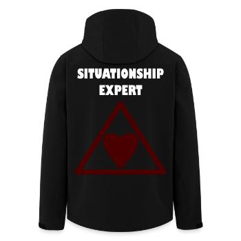 Expert en relations dans le triangle - Veste softshell homme en polyester recyclé Stanley/Stella - noir - Dos - AI Model Male 185 light (185cm)