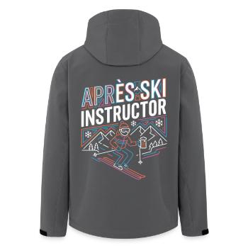 Apres ski instructor - Recycelte Männer Softshell-Jacke von Stanley/Stella - Schwarz - Hinten - AI Model Male 185 light (185cm)