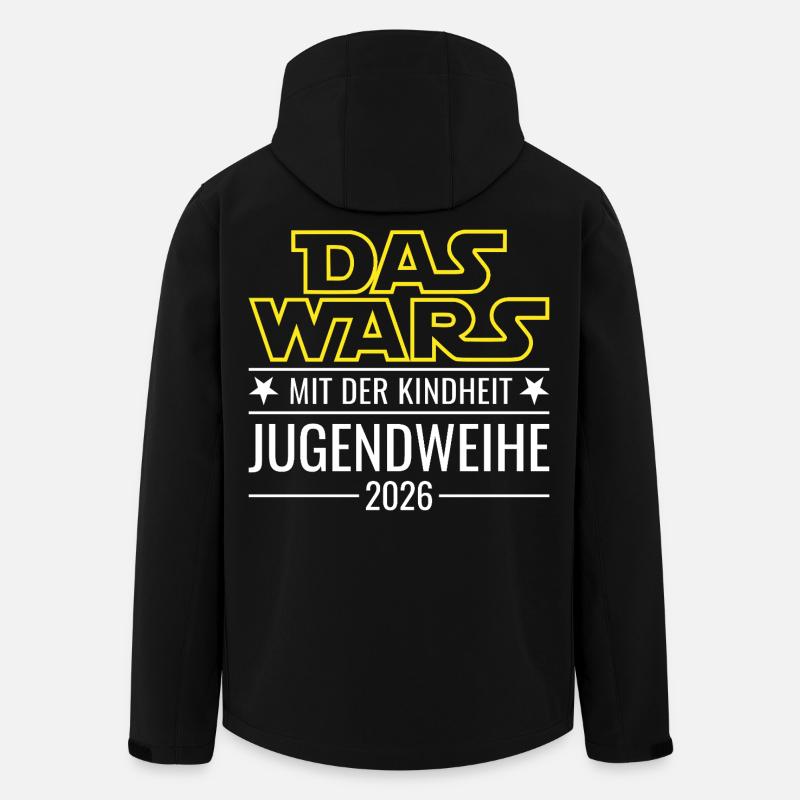 Jugendweihe 2026 Das wars mit der Kindheit - Recycelte Männer Softshell-Jacke von Stanley/Stella - Schwarz