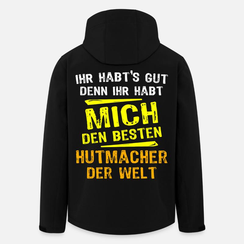 Hutmacher Geschenk - Recycelte Männer Softshell-Jacke von Stanley/Stella - Schwarz