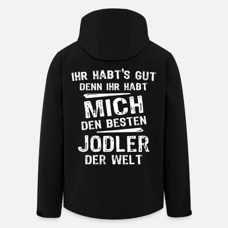 Jodler - Recycelte Männer Softshell-Jacke von Stanley/Stella - Schwarz