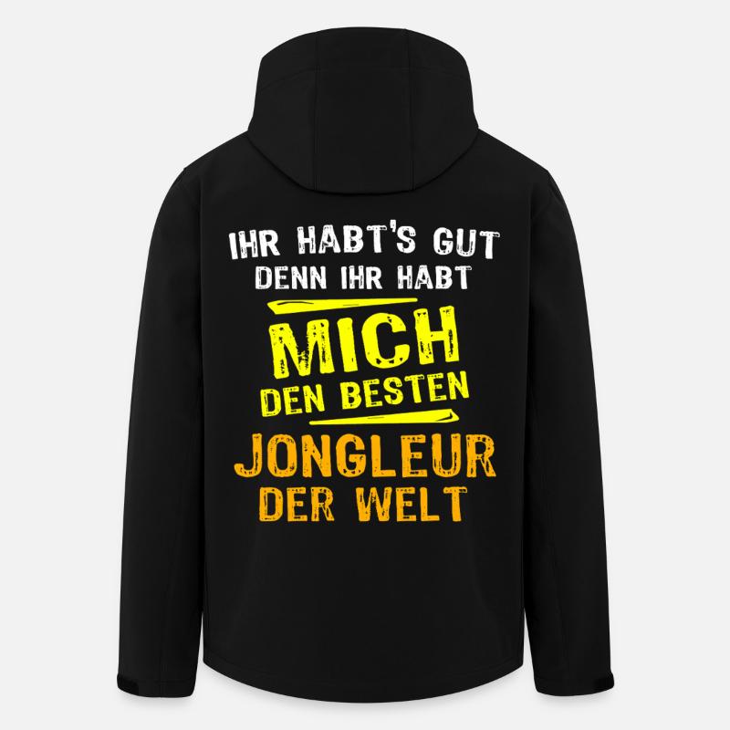 Jongleur Geschenk - Recycelte Männer Softshell-Jacke von Stanley/Stella - Schwarz