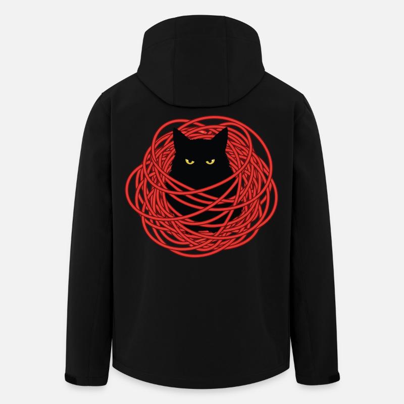 Cable Nest Katzenkabel Humor - Recycelte Männer Softshell-Jacke von Stanley/Stella - Schwarz