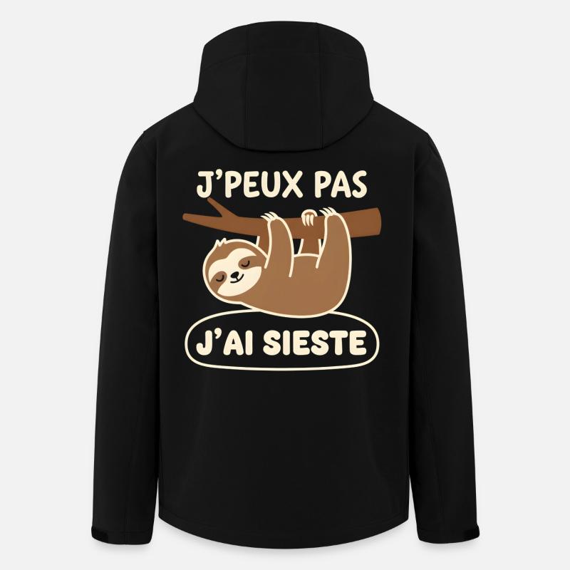 Faultiers Nickerchen - Recycelte Männer Softshell-Jacke von Stanley/Stella - Schwarz