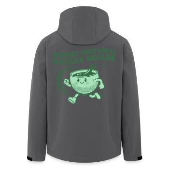 Support Your Local Matcha Dealer Funny Matcha Tea - Recycelte Männer Softshell-Jacke von Stanley/Stella - Schwarz - Hinten - AI Model Male 185 light (185cm)