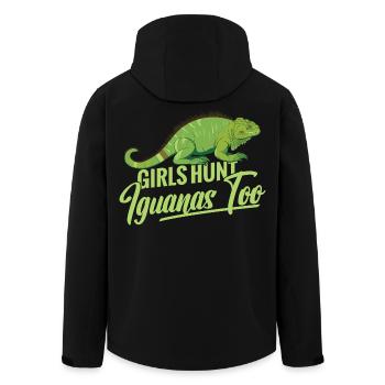  Iguana Hunting Women Reptile Hunter Lizard - Men’s Recycled Softshell Jacket by Stanley/Stella - black - Back - AI Model Male 185 light (185cm)