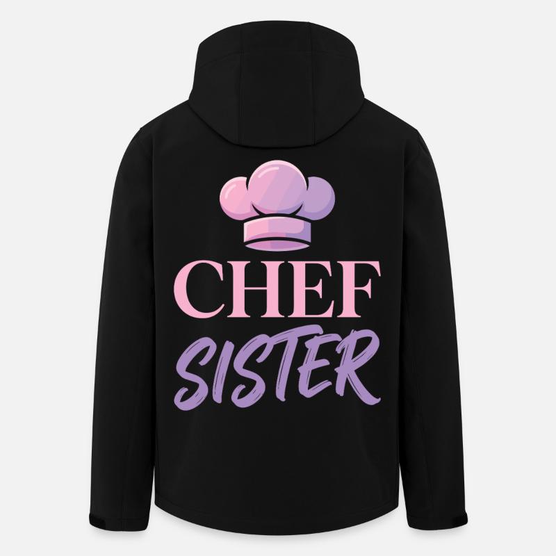 Chef Sister Chef's Hats Design - Men’s Recycled Softshell Jacket by Stanley/Stella - black