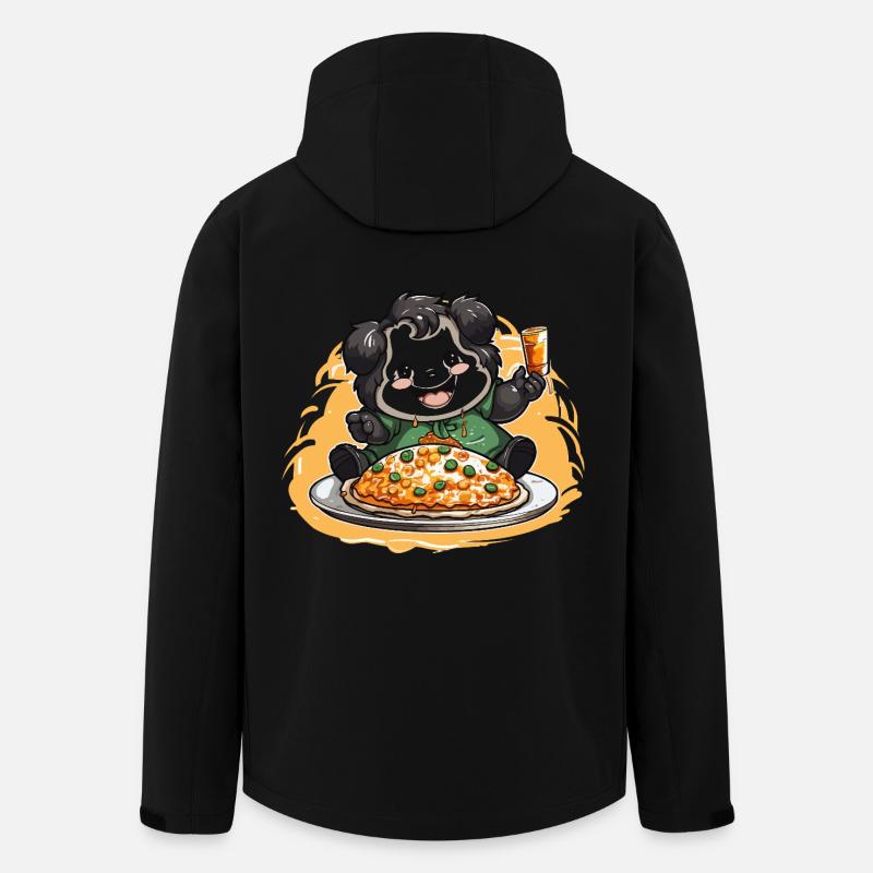 Pizza Panda Feier - Recycelte Männer Softshell-Jacke von Stanley/Stella - Schwarz