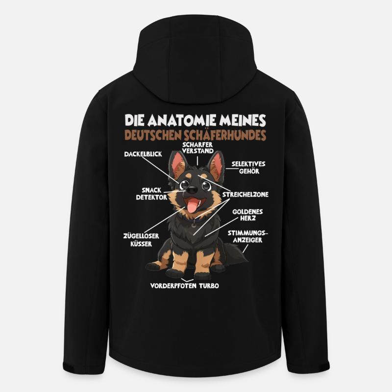 Schäferhund Gassi T Hundehalter Schäferhund - Recycelte Männer Softshell-Jacke von Stanley/Stella - Schwarz