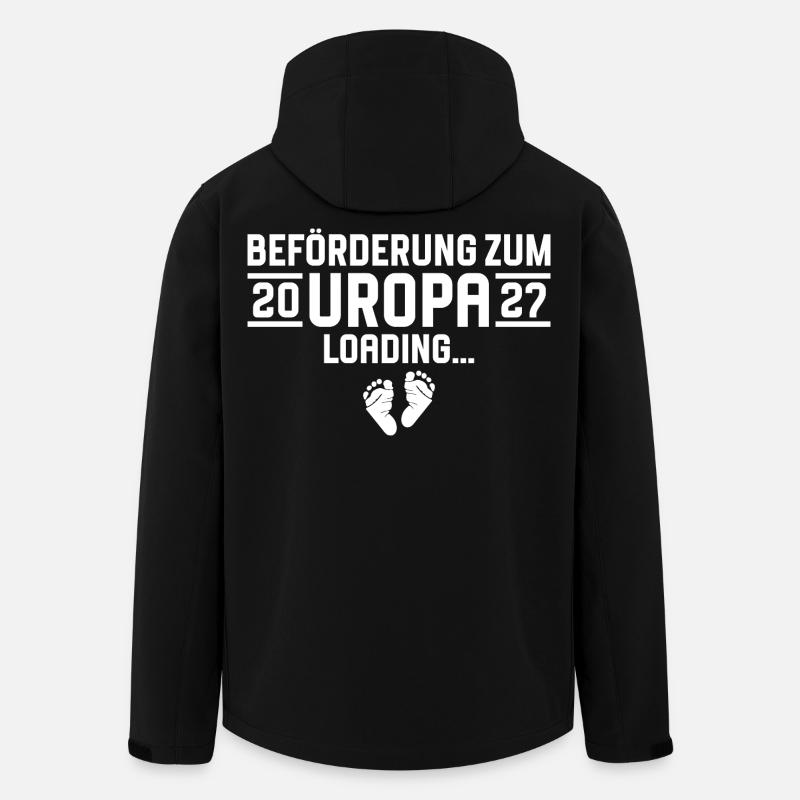 Beförderung zum Uropa 2027 loading - Recycelte Männer Softshell-Jacke von Stanley/Stella - Schwarz