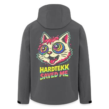 Hardtekk Tekke Ostdeutschland - Recycelte Männer Softshell-Jacke von Stanley/Stella - Schwarz - Hinten - AI Model Male 185 light (185cm)